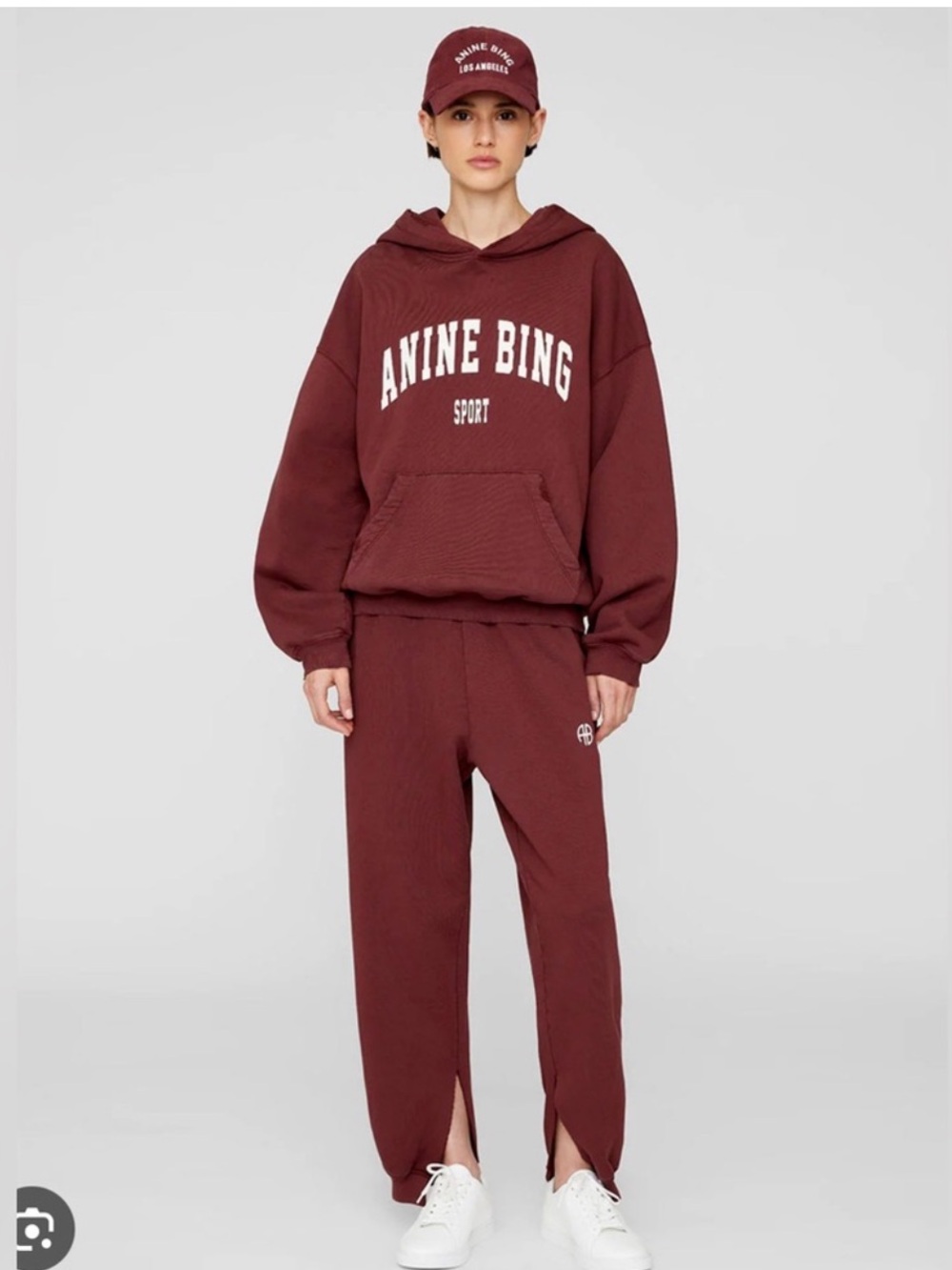 Anine bing dark cherry jogger